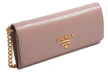 Load image into Gallery viewer, PRADA NUDE LEATHER WALLET 10 CARD HOLDER