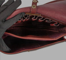 Load image into Gallery viewer, CARTIER BURGUNDY SUEDE/LEATHER MESSENGER BAG