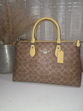 Load image into Gallery viewer, COACH YELLOW GEORGIA SATCHEL BAG IN SIGNATURE CANVAS NWT
