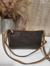 Load image into Gallery viewer, MICHAEL KORS BROWN CROSSBODY BAG WITH 2 STRAPS
