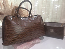 Load image into Gallery viewer, MARIO VALENTINO VINTAGE BOSTON BAG & COSMETIC BAG