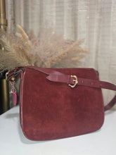 Load image into Gallery viewer, CARTIER BURGUNDY SUEDE/LEATHER MESSENGER BAG