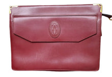 Load image into Gallery viewer, CARTIER BURGUNDY LEATHER CLUTCH-CROSSBODY