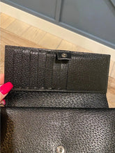 Load image into Gallery viewer, GUCCI TRIFOLD CHECKBOOK BLACK WALLET 16 CARD HOLDER
