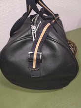 Load image into Gallery viewer, CELINE BLACK LEATHER UNISEX BOSTON TRAVEL BAG 40CM
