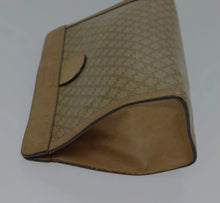 Load image into Gallery viewer, CELINE MACADAM CANVAS MINI CLUTCH BAG BEIGE W/VELCRO CLOSURE 22CM
