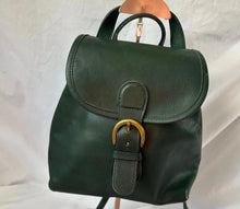 Load image into Gallery viewer, COACH 1996 LEGACY BACKPACK GEEN LEATHER W/BRASS HARDWARE.
