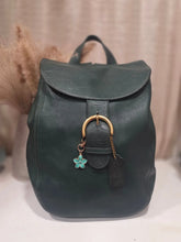 Load image into Gallery viewer, COACH 1996 LEGACY BACKPACK GEEN LEATHER W/BRASS HARDWARE.
