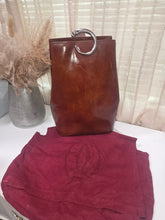 Load image into Gallery viewer, CARTIER VINTAGE PANTHERE BROWN PATENT LEATHER BAG DUST BAG
