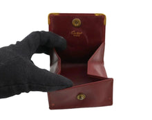 Load image into Gallery viewer, CARTIER BURGUNDY LEATHER BUTTON COIN CASE COA INCL
