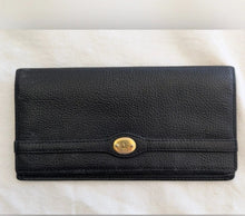 Load image into Gallery viewer, DIOR BLACK PEBBLED LEATHER WALLET W GOLD HARDWARE
