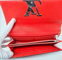 Load image into Gallery viewer, LOUIS VUITTON EPI LEATHER RED BIFOLD WALLET /LIKE PHONE CASE 12 CARD SLOT BOX INCL
