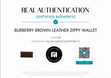 Load image into Gallery viewer, BURBERRY BROWN LEATHER ZIPPIE WALLET
