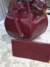 Load image into Gallery viewer, CARTIER (RARE) LE MUST DE BURGUNDY LEATHER CROSSBODY BAG
