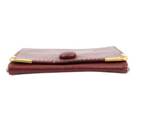 Load image into Gallery viewer, CARTIER BURGUNDY LEATHER BUTTON COIN CASE COA INCL
