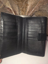 Load image into Gallery viewer, FENDI BLACK LEATHER 14 CARD HOLDER
