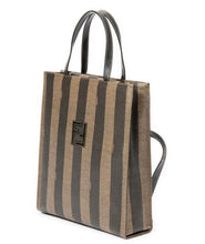 Load image into Gallery viewer, FENDI PEQUIN STRIPE 2-WAY TOTE BAG, CALLOUTS/STRAPS
