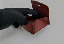 Load image into Gallery viewer, CARTIER BURGUNDY LEATHER BUTTON COIN CASE COA INCL
