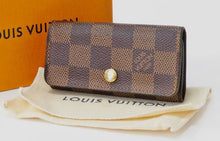 Load image into Gallery viewer, LOUIS VUITTON 4 KEY RING DAMIER EBE NE CANVAS KEY HOLDER CASE
