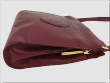 Load image into Gallery viewer, CARTIER VINTAGE GAMAGUCHI BORDEAUX GOLD SHOULDER LEATHER BAG
