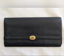 Load image into Gallery viewer, DIOR BLACK PEBBLED LEATHER WALLET W GOLD HARDWARE

