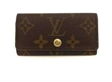 Load image into Gallery viewer, LOUIS VUITTON MONOGRAM 4 RING KEY HOLDER WALLET CASE

