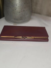 Load image into Gallery viewer, CARTIER BORDEAUX TRIFOLD LEATHER WALLET WITH COIN KISSLOCK POCKET

