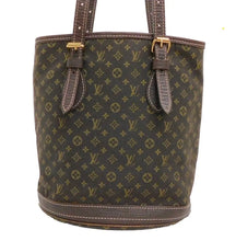 Load image into Gallery viewer, LOUIS VUITTON MINI LIN PM DARK BRN BUCKET BAG
