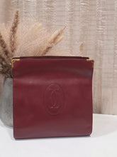 Load image into Gallery viewer, CARTIER VINTAGE GAMAGUCHI BORDEAUX GOLD SHOULDER LEATHER BAG
