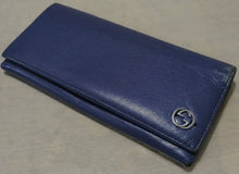 Load image into Gallery viewer, GUCCI BLUE LEATHER WALLET
