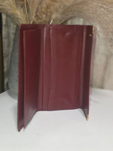 Load image into Gallery viewer, CARTIER BORDEAUX TRIFOLD LEATHER WALLET WITH COIN KISSLOCK POCKET
