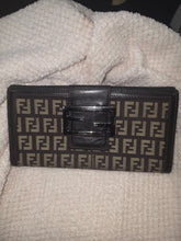Load image into Gallery viewer, FENDI ZUCCHINO LONG WALLET CANVAS LEATHER BLACK

