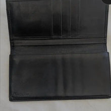 Load image into Gallery viewer, DIOR BLACK PEBBLED LEATHER WALLET W GOLD HARDWARE
