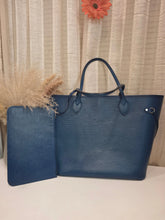 Load image into Gallery viewer, LOUIS VUITTON EPI INDIGO (LEATHER) NEVERFULL MM W/ZIP POUCH &amp; COA INCL- RARE COLLECTABLE
