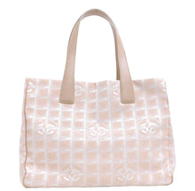 Load image into Gallery viewer, CHANEL NEW TRAVEL LINE BEIGE NYLON TOTE MM BAG HANDBAG (MINOR C/O)
