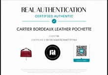 Load image into Gallery viewer, CARTIER BORDEAUX LEATHER VANITY COSMETIC BAG COA INCL
