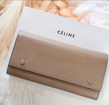 Load image into Gallery viewer, CELINE BEIGE FLAP WALLET
