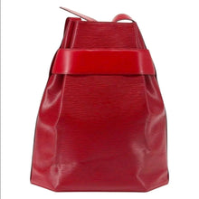 Load image into Gallery viewer, LOUIS VUITTON VINTAGE SAC D’EPAULE EPI RED LEATHER PM CASTILIAN BUCKET BAG
