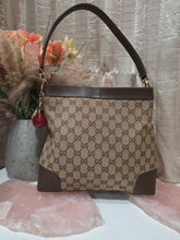 Load image into Gallery viewer, GUCCI MONOGRAM HOBO SHOULDER BAG DARK BROWN
